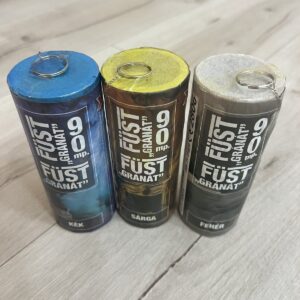 Curacao/szurkolói csomag (3 db/csomag) Füstgyertya_90_kék_sárga_fehér