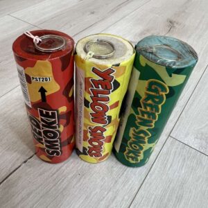Ghána/szurkolói csomag(3 db/csomag)Füstgyertya 70_gránát_piros-sárga-zöld