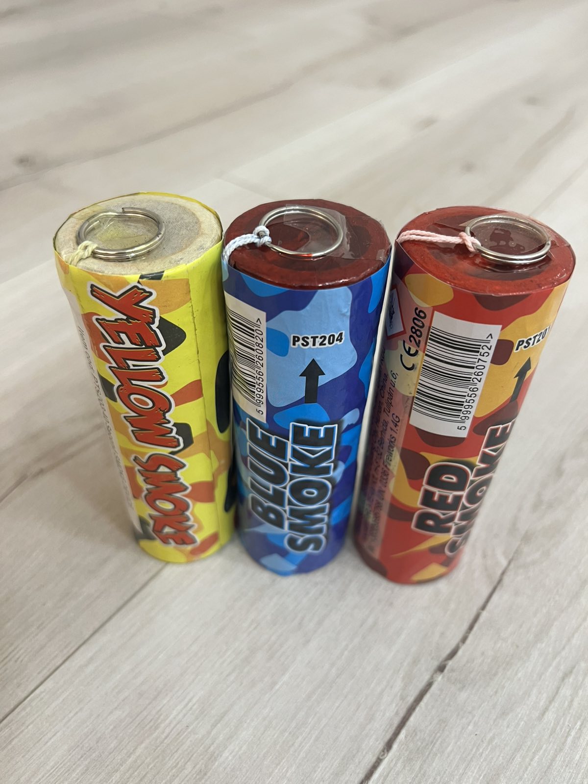 Kongó/szurkolói csomag(3 db/csomag)Füstgyertya 70_gránát_sárga_kék_piros